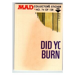MAD Collectors Sticker #74 of 128 Fleer 1983
